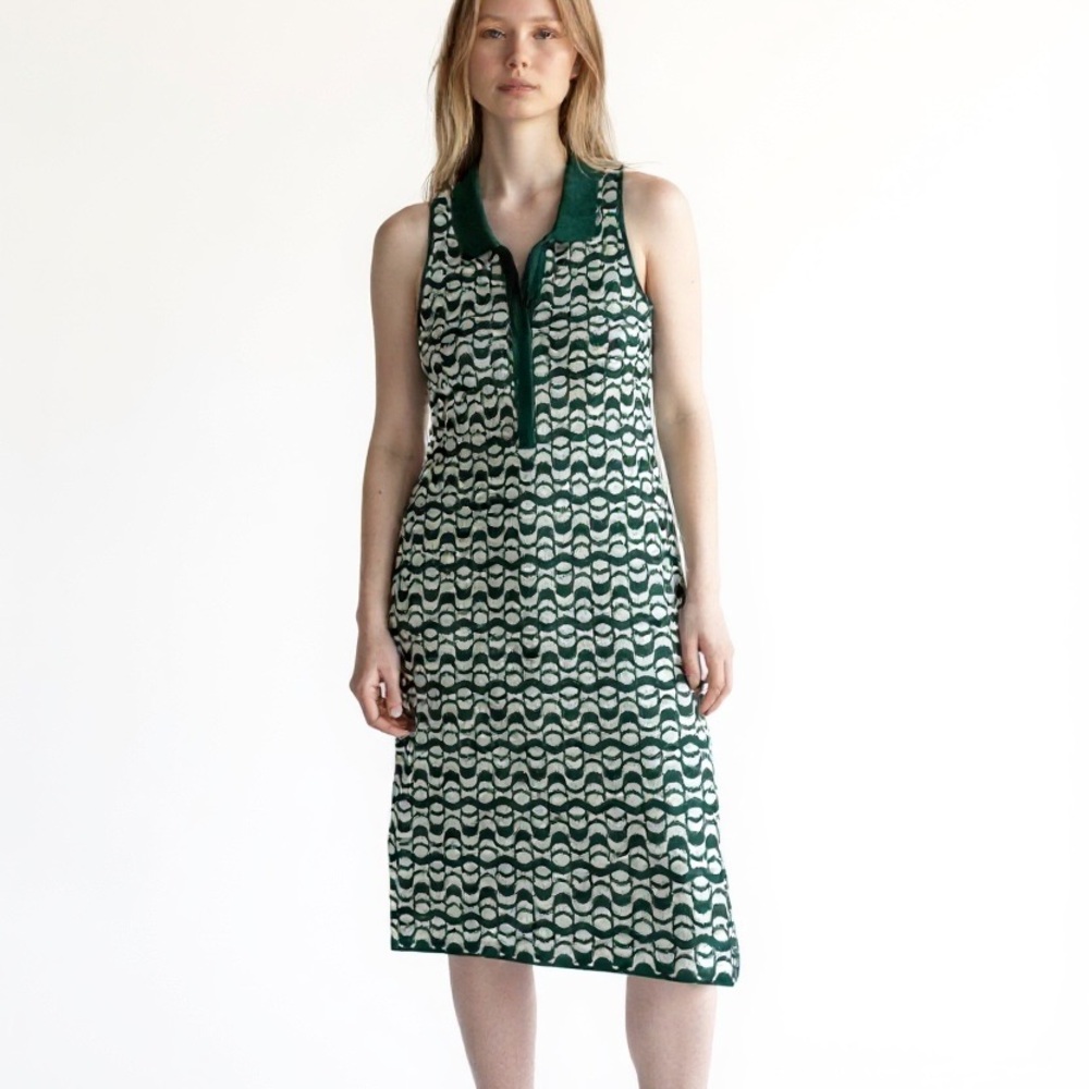 House of Harlow Green Patterned Sleeveless Dress - Picture 2 of 6